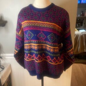 Vintage Unisex Pasta Large Sweater